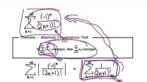Video 2680 - Random Convergence test for series - (-1)^n/(2n+1)! - Practice