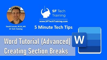 Word Tutorial Advanced  - Creating Section Breaks