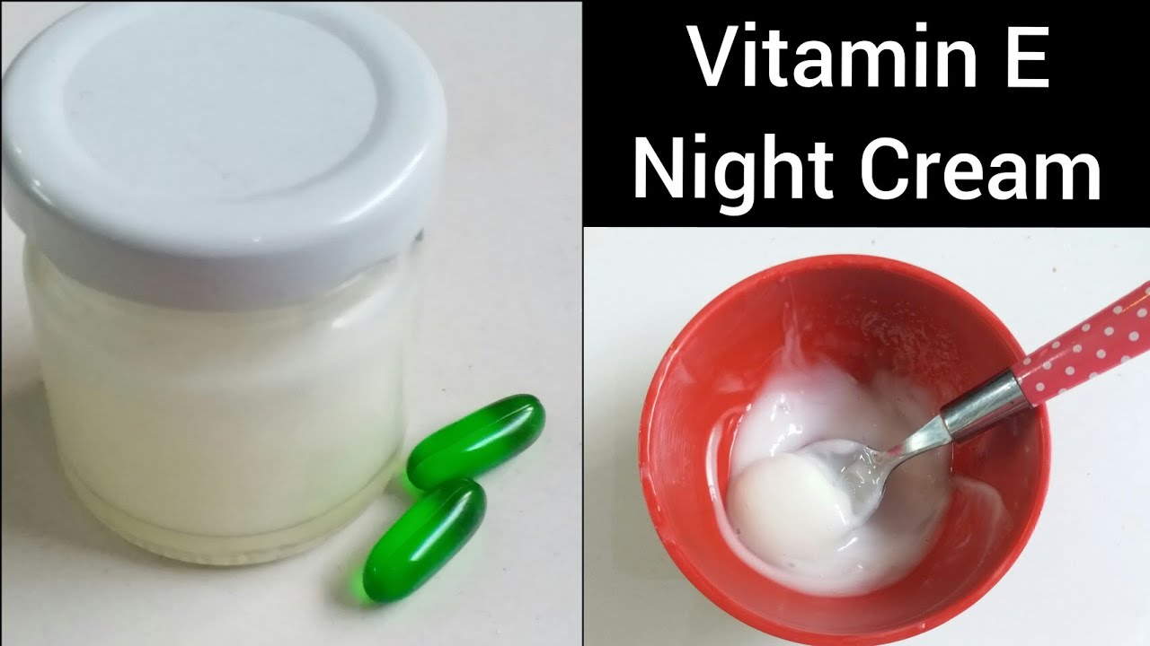 How to make vitamin E night cream for clear,glowing and flawless skin!!! YouTube