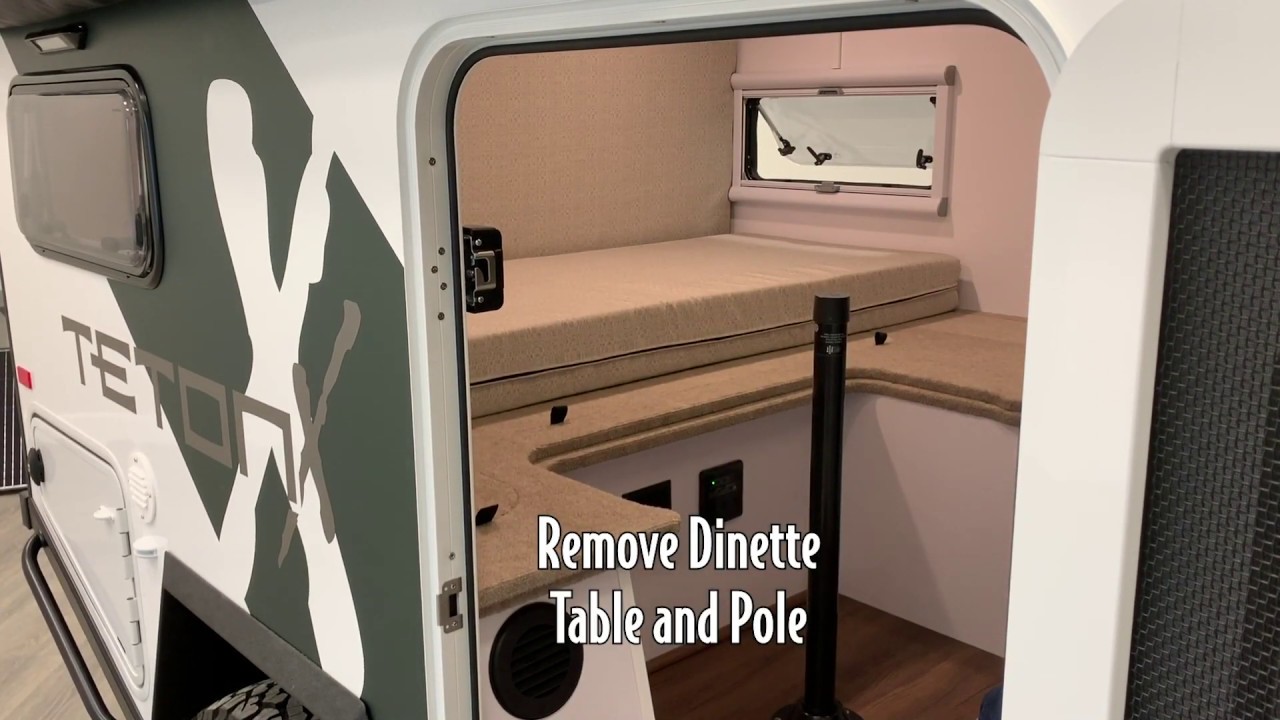 TetonX Hybrid Trailer Queen Bed Setup YouTube