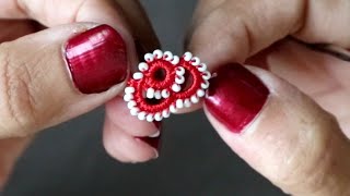 Boncuklu Gül Oyasi Yapilişi