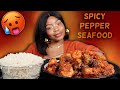 Spicy pepper shrimp and sea snails mukbang