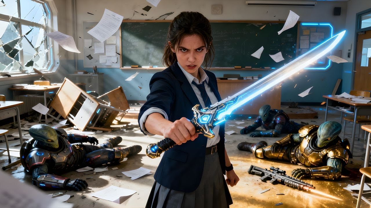 Врываются инопланетные воины — она сказала: «Класс свободен», и выхватила клинок. Лучшие истории ...