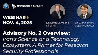 Full Nov. 4, 2025 NSF SECURE Analytics Advisory No. 2 Overview Update