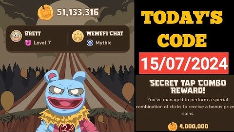 MEMEFI SECRET REWARD COMBO || TODAY