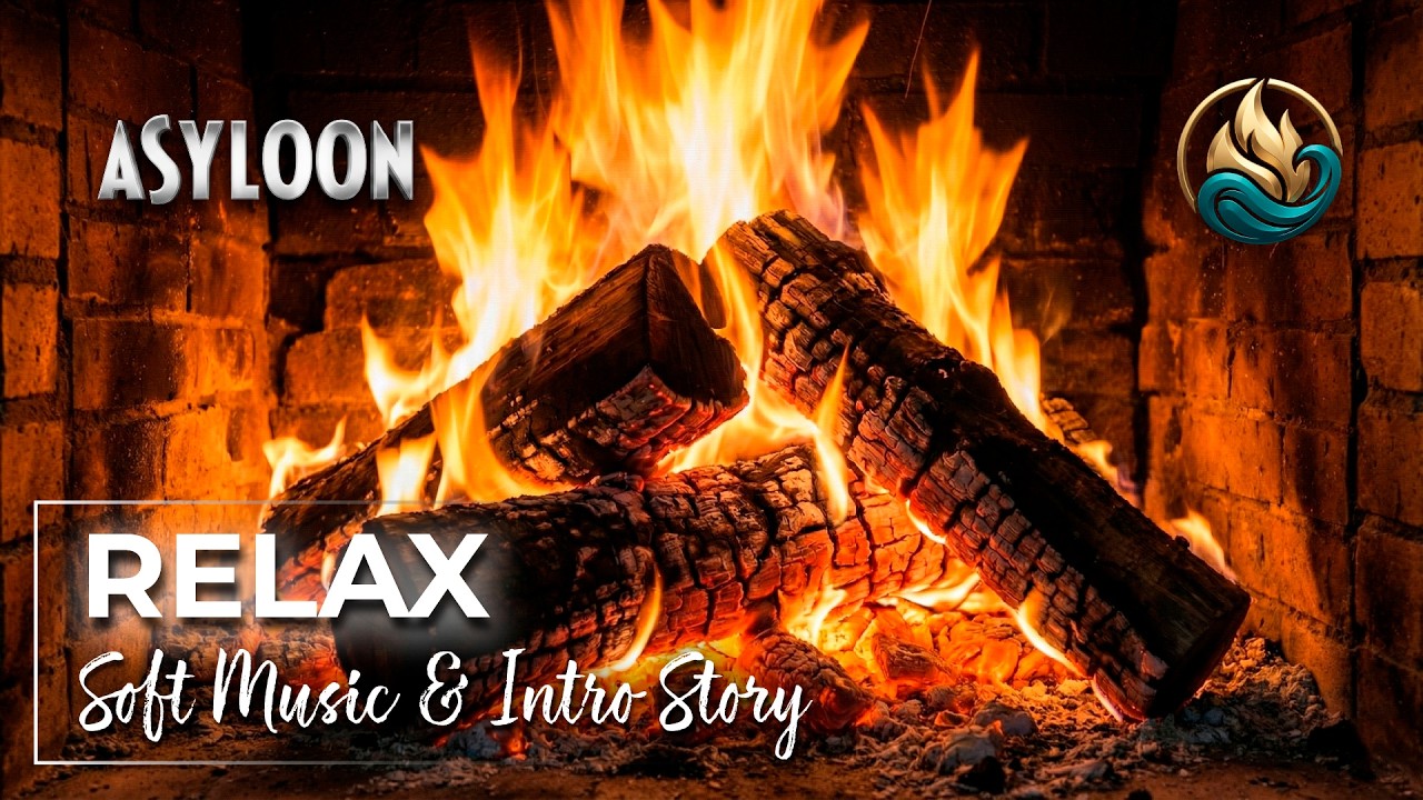 Warm Crackling Fireplace | Deep Sleep & Absolute Safety | (Intro Story, 528Hz Musics) 4K