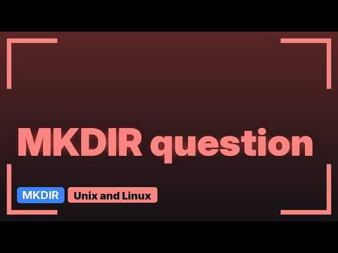 Unix & Linux: mkdir error: no such file or directory