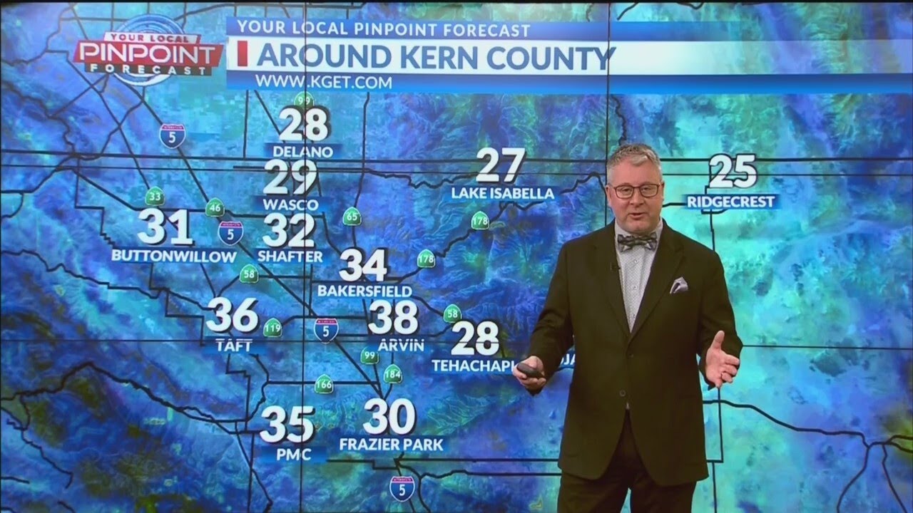 Clear skies with a high of 53 in Kern County, chance of rain Wednesday ...