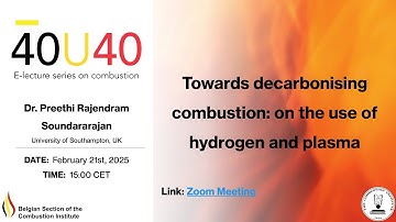Preethi Rajendram Soundararajan - Towards decarbonising combustion via hydrogen and plasma