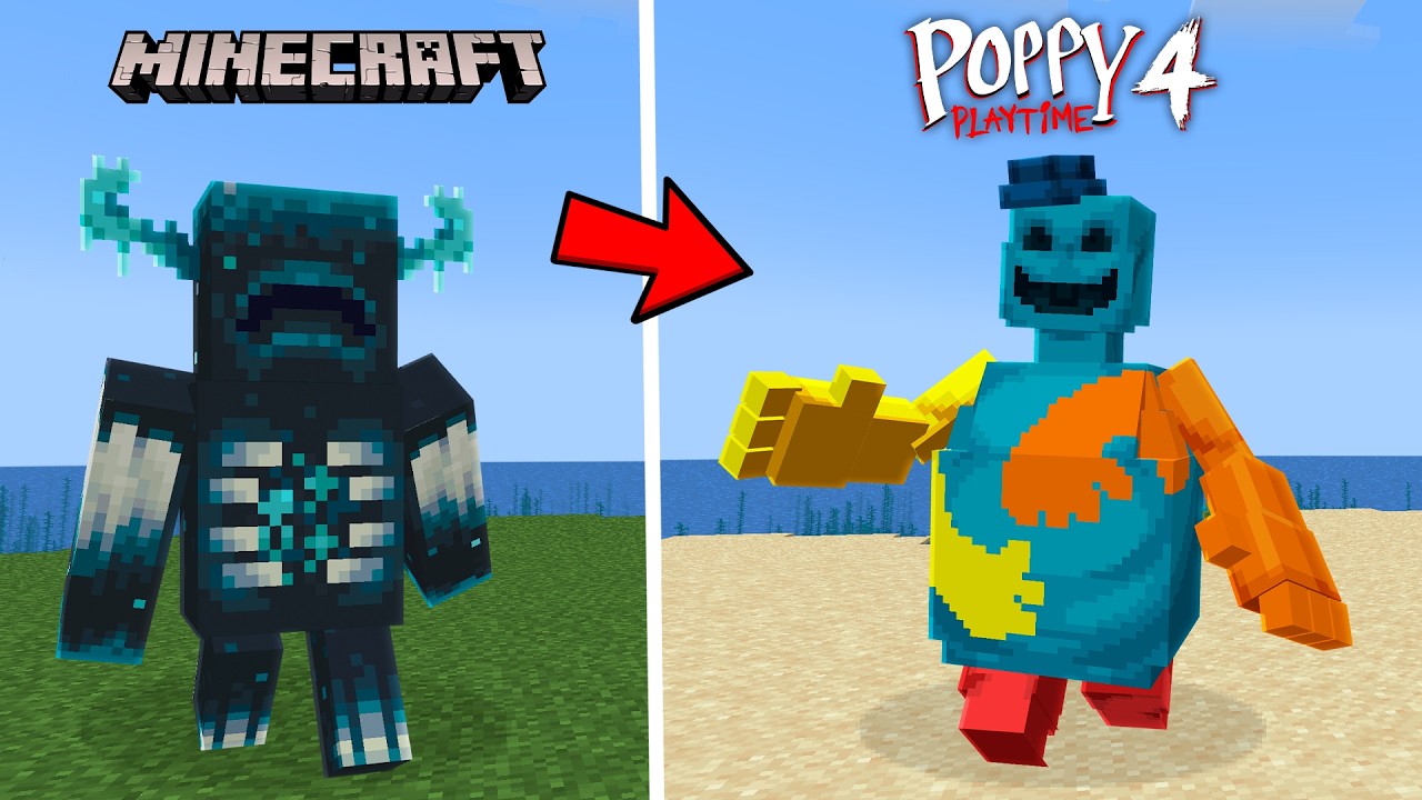 Transformei os MOBS em POPPY PLAYTIME 4 No Minecraft