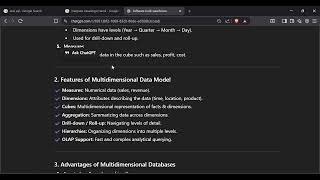 DW UNIT 4 Q2 MULTIDIMENSIONAL DATABASE