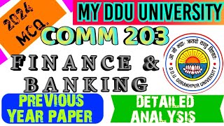 COMM 203 MCQ| FINANCE AND BANKING MCQ| FINANCE AND BANKING MODEL PAPER| COMM 203 IMPORTANT QUESTION