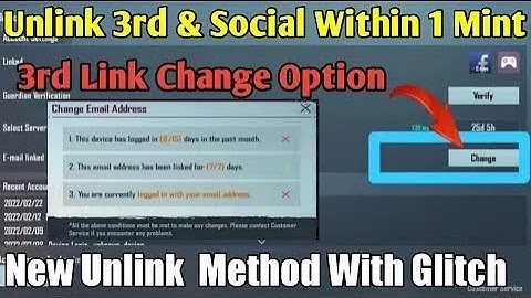 how to remove 3rd link in pubg | pubg mobile 3rd link email remove with proof | harry gaming