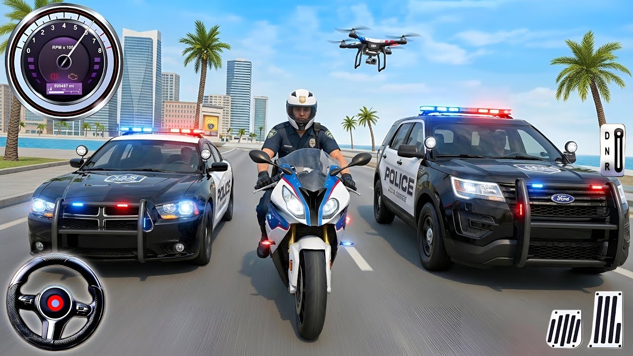 🚓 Police Car Chase Simulator 3D – Real City Cop Pursuit Gameplay (Android)