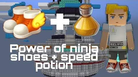 power of Ninja shoes + Speed potion (Blockmango:Blockymods)