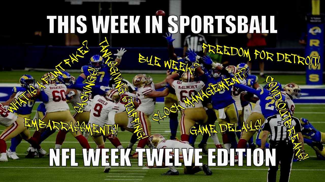 This Week in Sportsball: NFL Week Twelve Edition (2020)