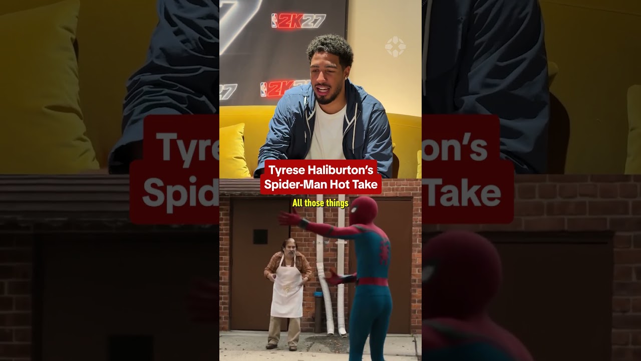 Tyrese Haliburton reveals his favorite Spider-Man movie! #tyresehaliburton #nba2k #spiderman #ign