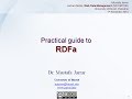 RDFa Part 1 2 RDFa Part 1 2