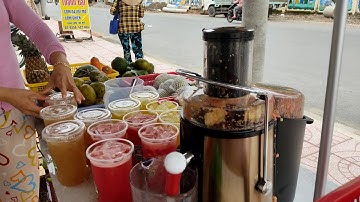 nước ép trái cây,Dưa hấu, khóm,lê đào,lợi cho sức khỏe người uống.