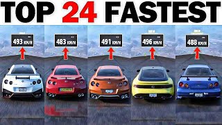 Top 24 Fastest Nissan Cars - Forza Horizon 5 | Top Speed Battle