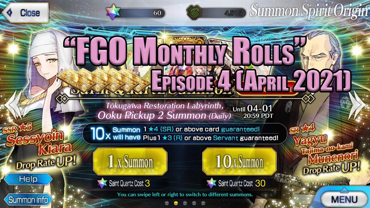 FGO Monthly Rolls (Episode 4) - Kiara