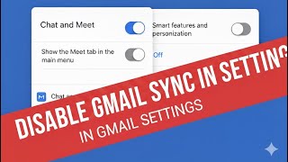 How to turn off sync Gmail