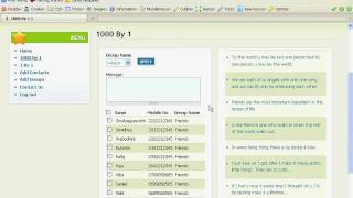 Video Tutorial - 1000by1.Com - Send 1000 SMS by 1 Click