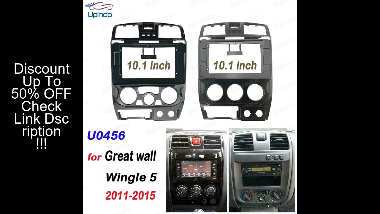Car Accessories 2 Din 10.1 Inch Radio Fascia DVD GPS MP5 Panel Frame for Great wall Wingle 5 2W 2011
