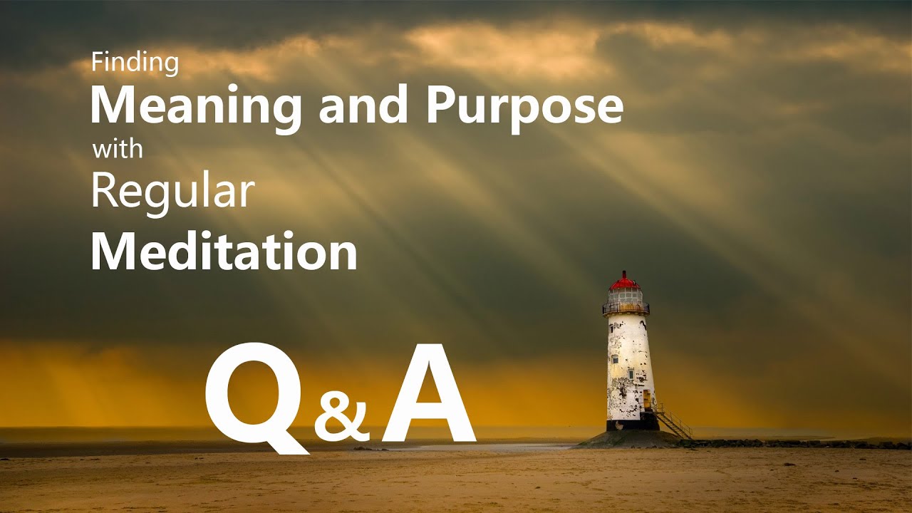 Q&A - Finding Meaning and Purpose with Regular Meditation - YouTube