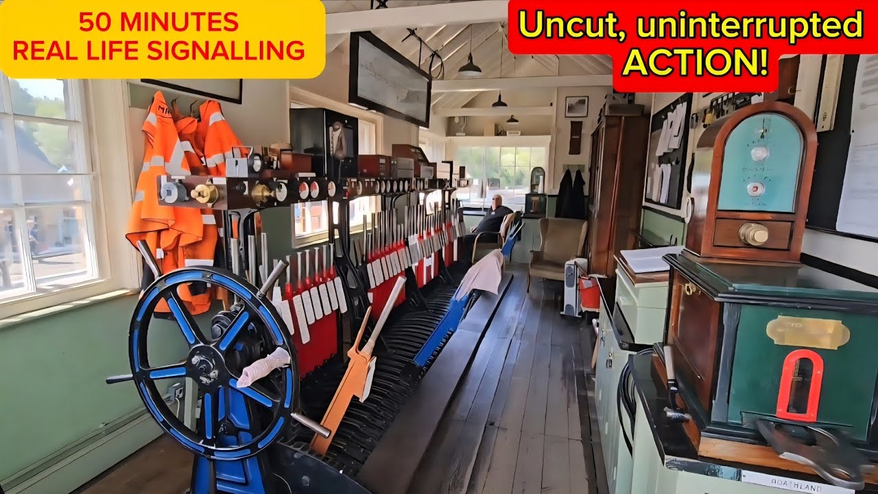 Full On Signalling Demonstration at North Yorkshire Moors Railway Inside the Big Grosmont Signalbox 