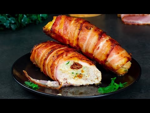 Vidéo: Rouleaux De Poulet Au Bacon