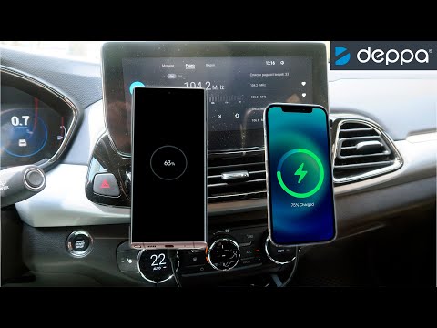 Беспроводные зарядки в машину от deppa для Самсунг и Айфон с Magsafe на магните