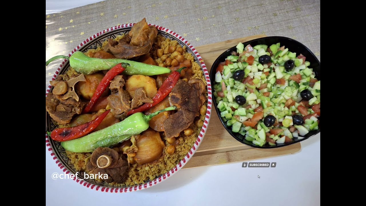 طريقة تحضير كسكسي تونسي والخضار وباللحمة الخروف ب100%🇹🇳شيء بيشهي يمي 🫶