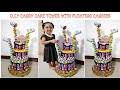 DIY CANDY CAKE TOWER WITH FLOATING CANDIES