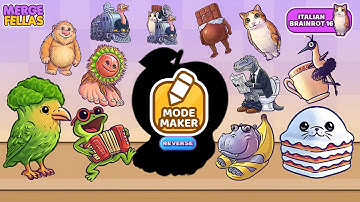 Merge Fellas Italian Brainrot 16 Reverse Maker Mode Gameplay | NEW MODE - Reaching Max Level