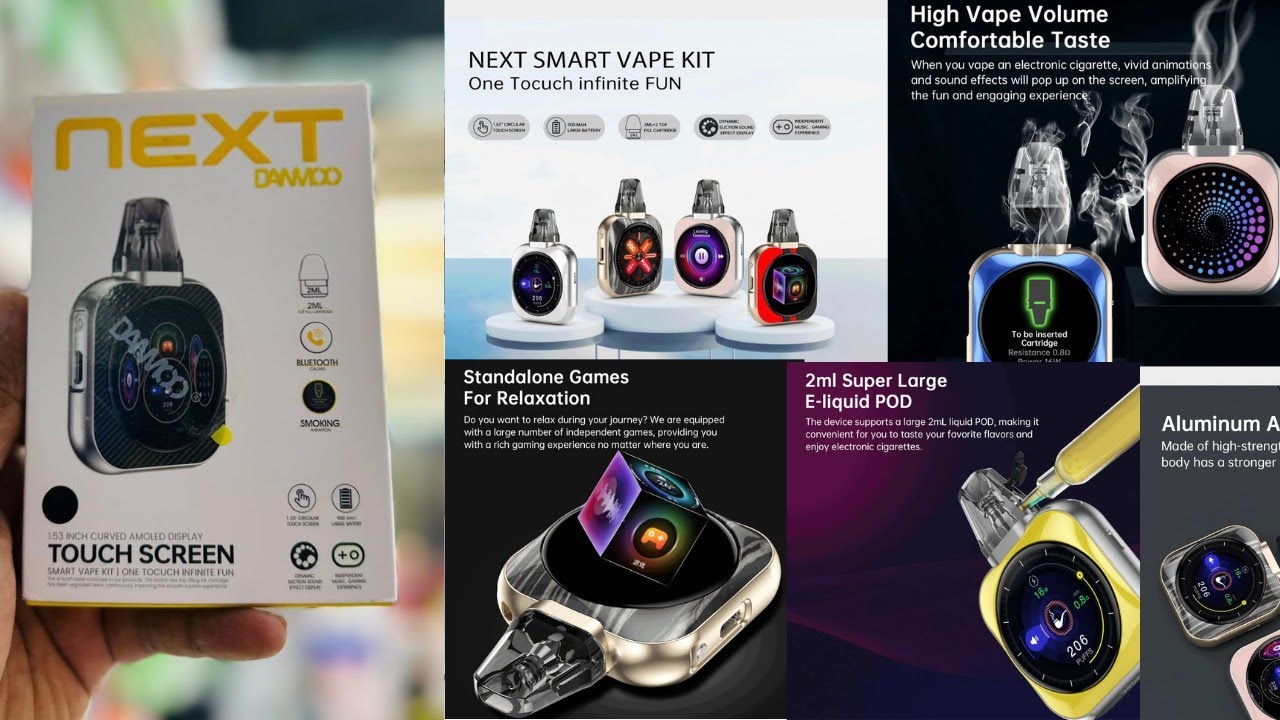 NEXT DAWMCX Vape Volume Taste When you vape an electronic cigarette 1.53  INCH CURVED AMOLED DISPLAY