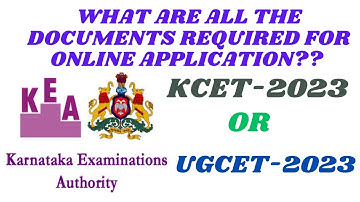 ||What are all the Documents Required for UGCET-2023 Online Application!!||KEA!!||