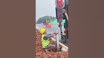 Efficient Guardrail Post Installation Method - Good tools and machinery make work easy