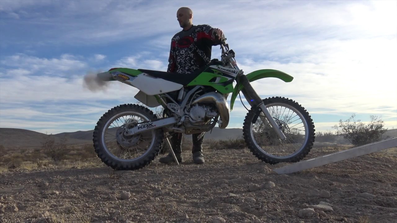 First ride With FMF Pipe - KDX 220R !!! - YouTube