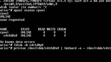 Solaris: creating mirrored zfs rpool (boot)
