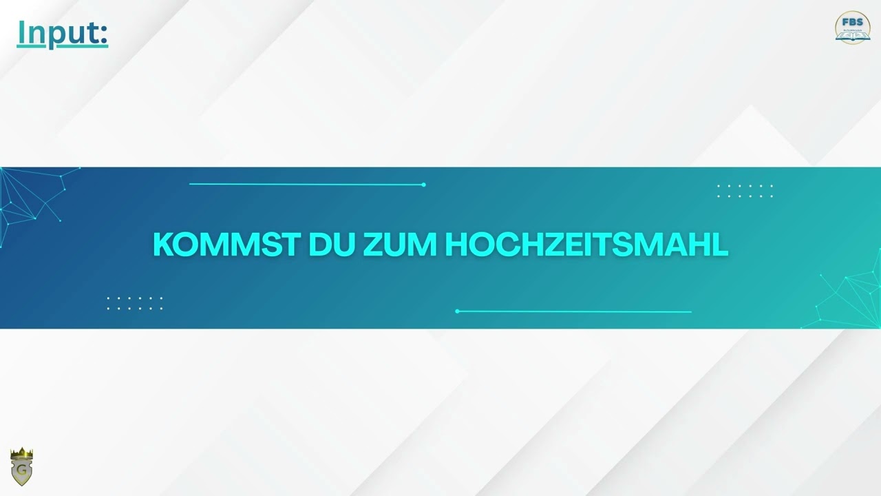 Predigt kommst du zum Hochzeitsmahl