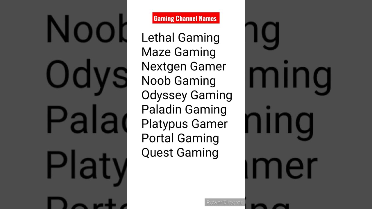 Unique Gaming Channel Names Top10 Best Gaming Channel Names Ideas Unique Gaming Channel Names Top10 Best Gaming Channel Names Ideas