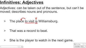 Infintive Phrase Video