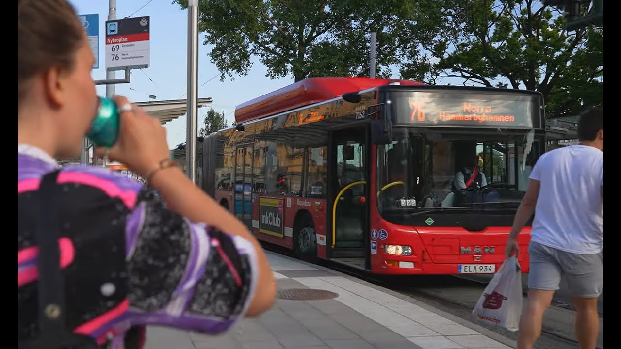 Sweden, Stockholm, bus 76 ride from Nybroplan to Gotlandsgatan