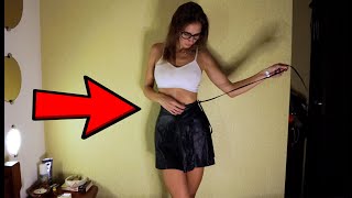 Try On Haul Dress Short Skirt And Transparent Stockings With Tina