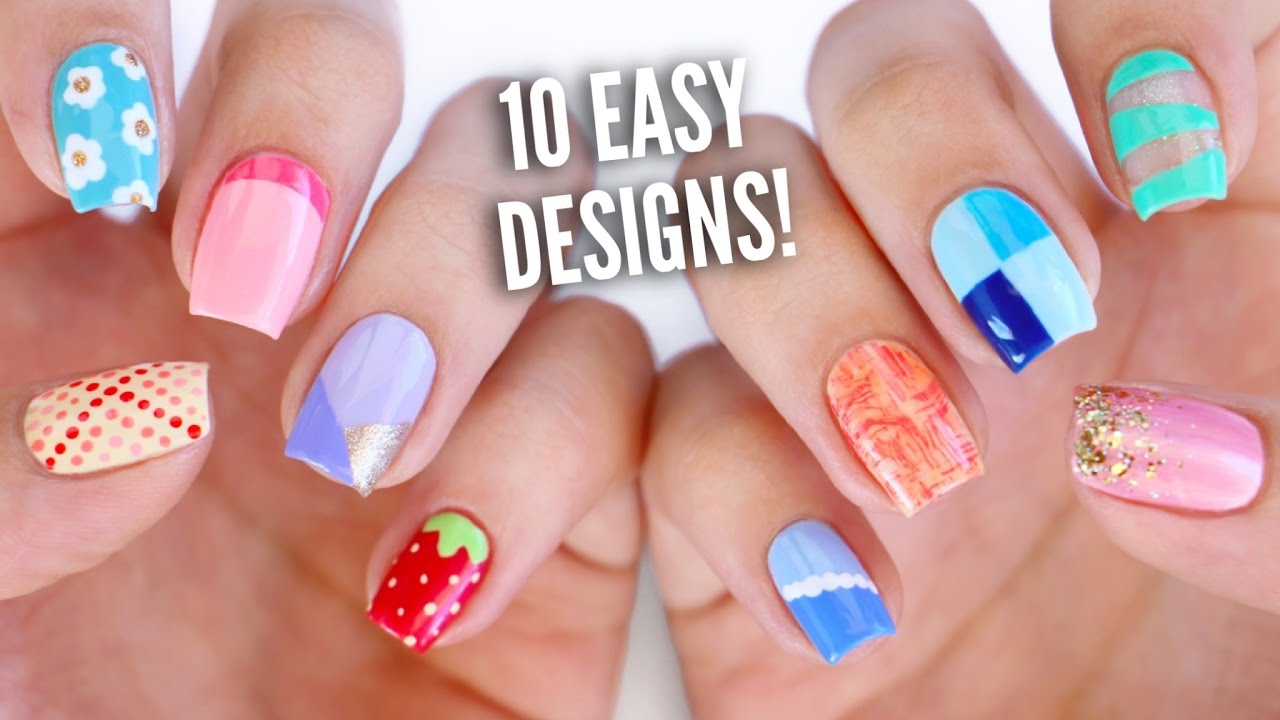 10 Easy Nail Art Designs for Beginners: The Ultimate Guide #4! - YouTube