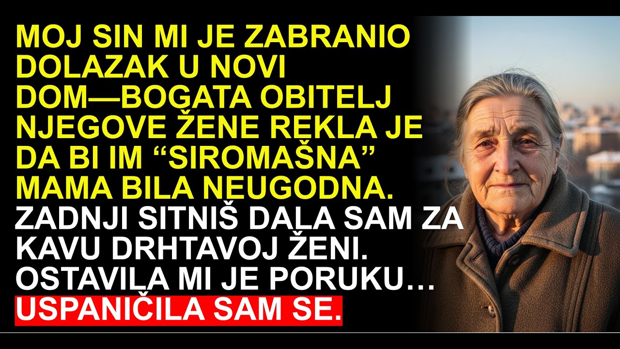 MOJ SIN ME IZBACI IZ OBITELJI JER SAM SIROMAŠNA. U KAFIĆU MI JE STRANKINJA PROMIJENILA ŽIVOT.
