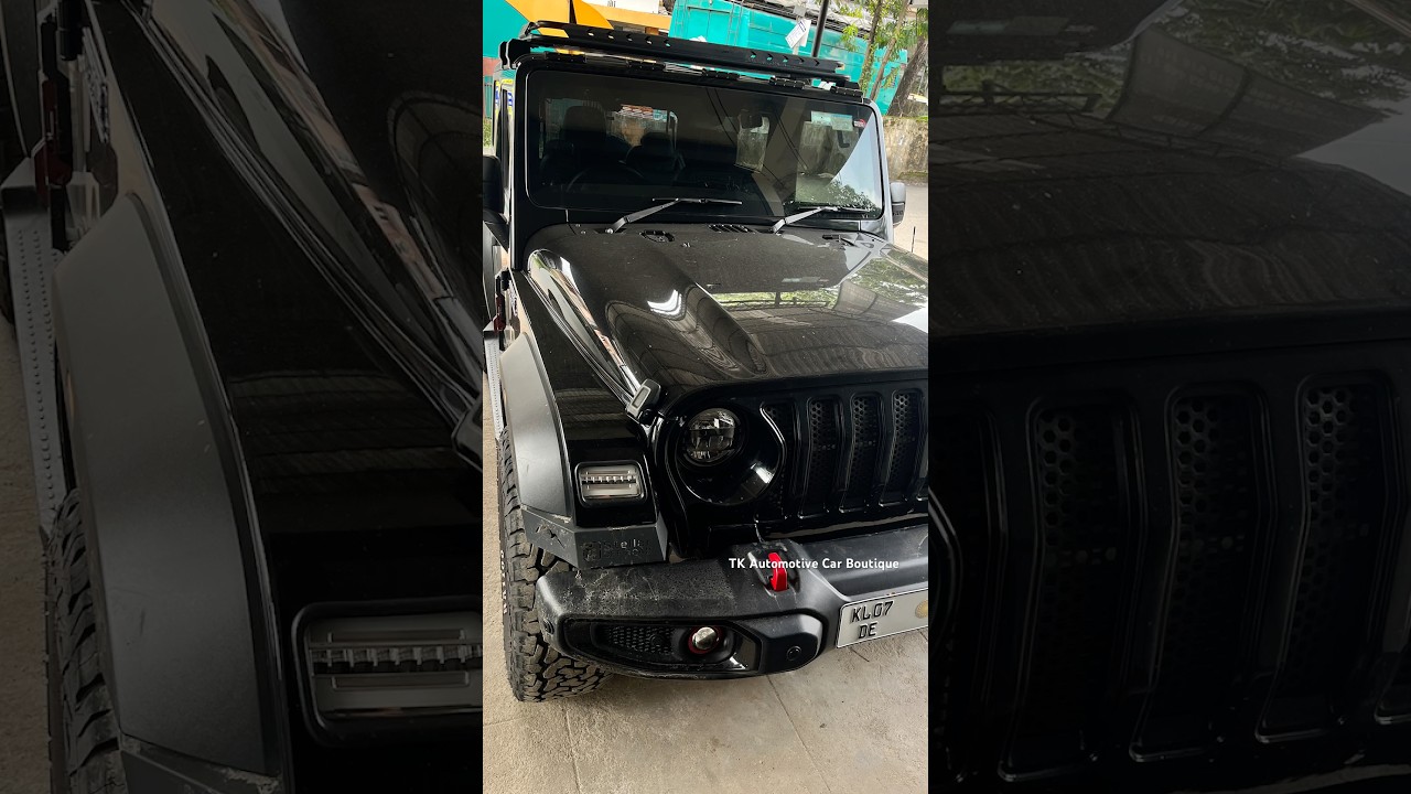 Thar Interior Customised with Perforated Material #tharlover #thar4x4 #thar #mahindrathar #bgm #car