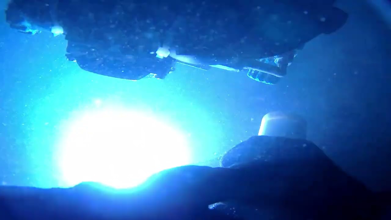 Sea Water Outfall - Solo Underwater Welding Inside Pipeline
