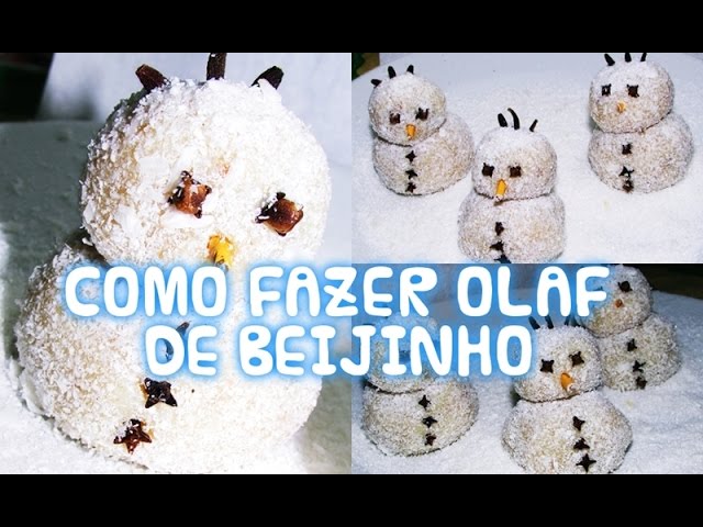 COMO FAZER OLAF DE BEIJINHO DECORAÇÃO FROZEN POR KARINA DAL SASSO